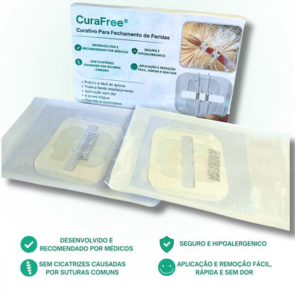 Curativo Para Fechamento de Feridas CuraFree® - Kits Promocionais 🔥