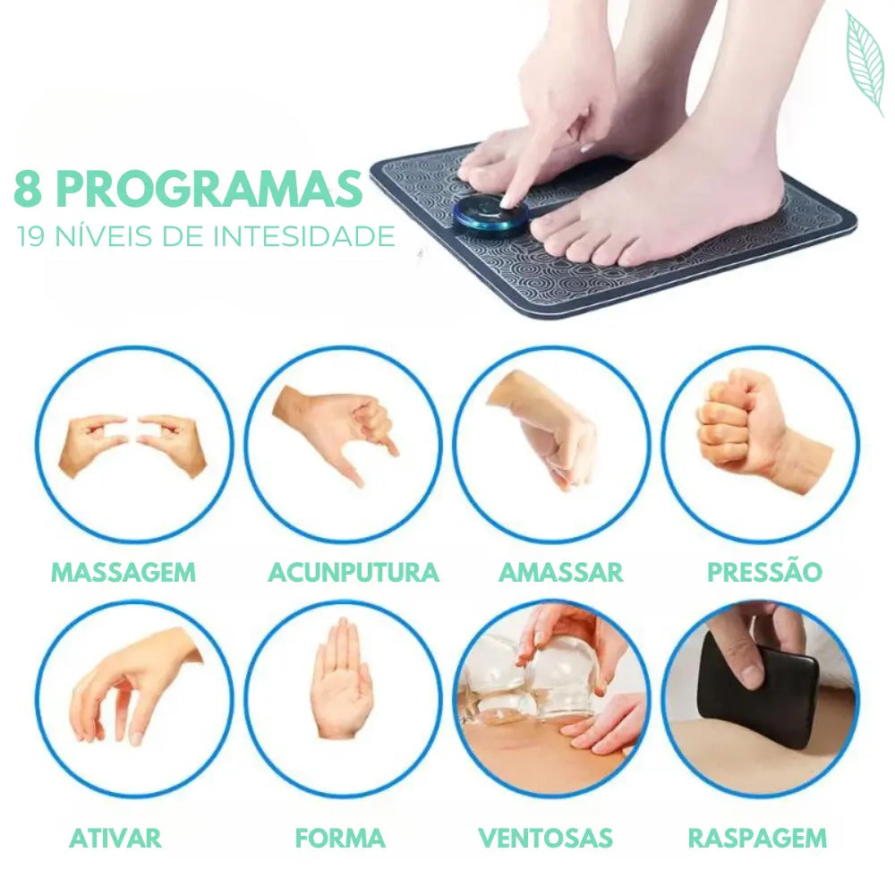 Free-Saude-tapete-Massageador-Ems-tens-Eletrico-Para-Pes-Fisioterapia-Relaxamento-Muscular-ConfortFree