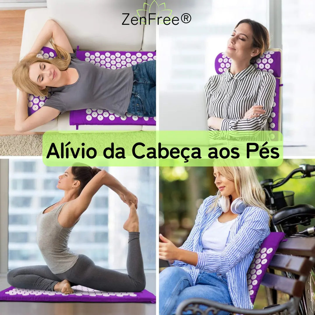 Tapete de Acupressão e Massagem ZenFree Free Saúde