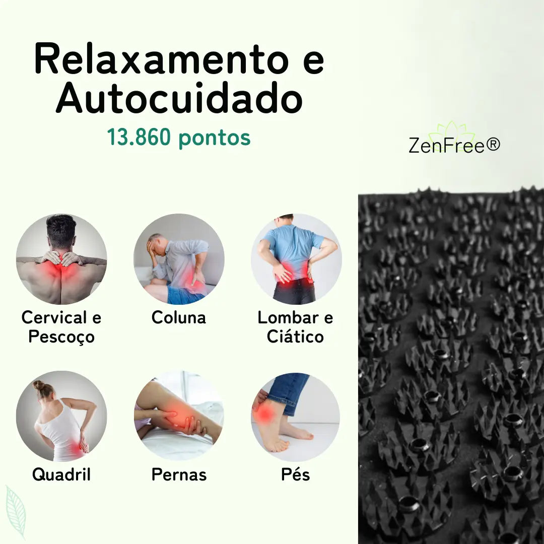 Tapete de Acupressão e Massagem ZenFree Free Saúde